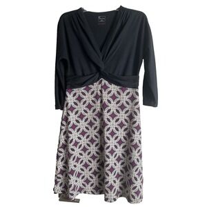 Title Nine Twist Front 3/4 Sleeve Athletic Dress   Knee Length Womens Medium